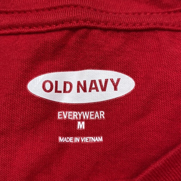 🎉HP🎉 Old Navy Very Merry Graphic Tee 💗 Red White & Gold - Picture 11 of 12